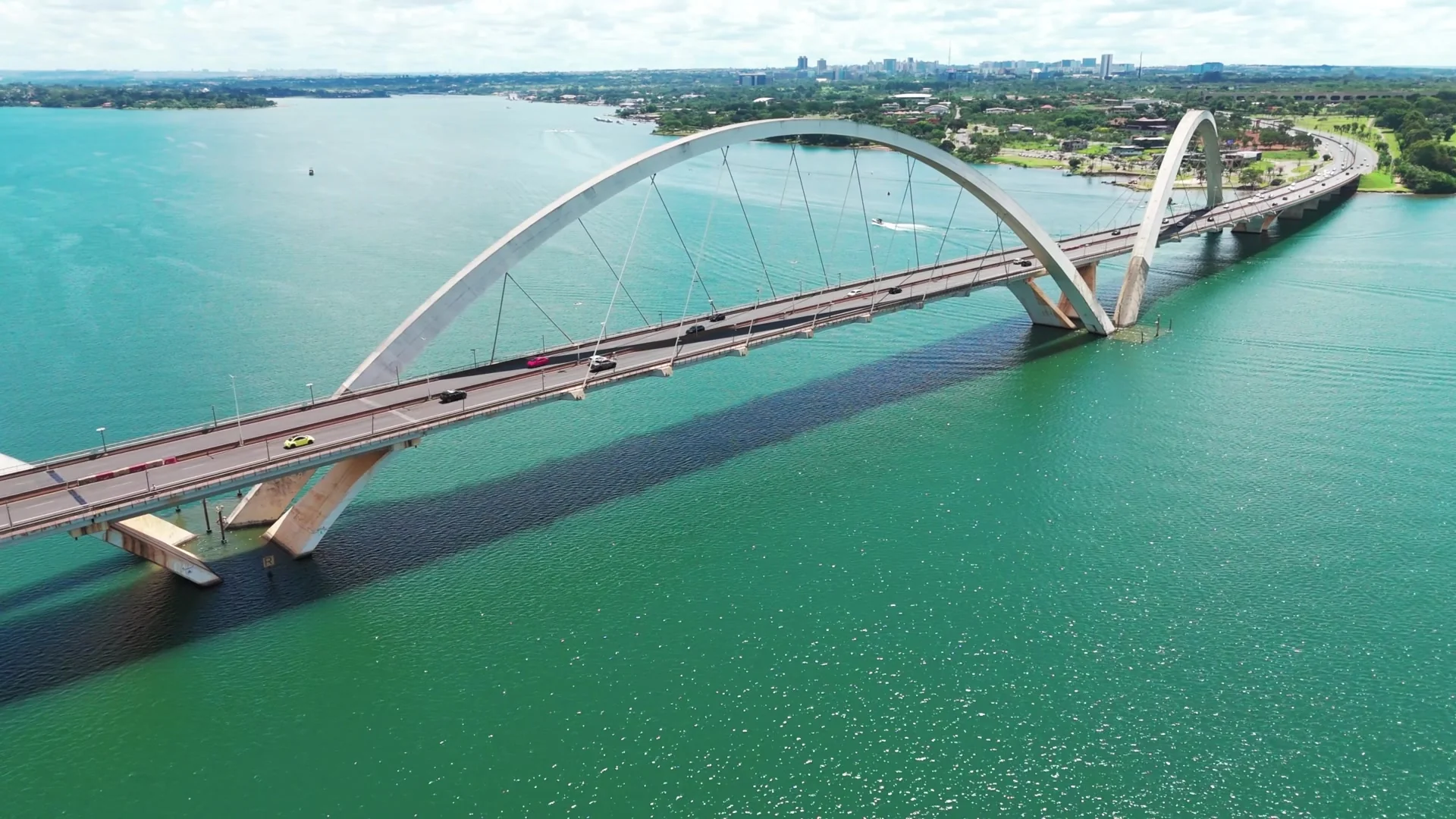 Vista aérea do Lago Paranoá, Brasília DF